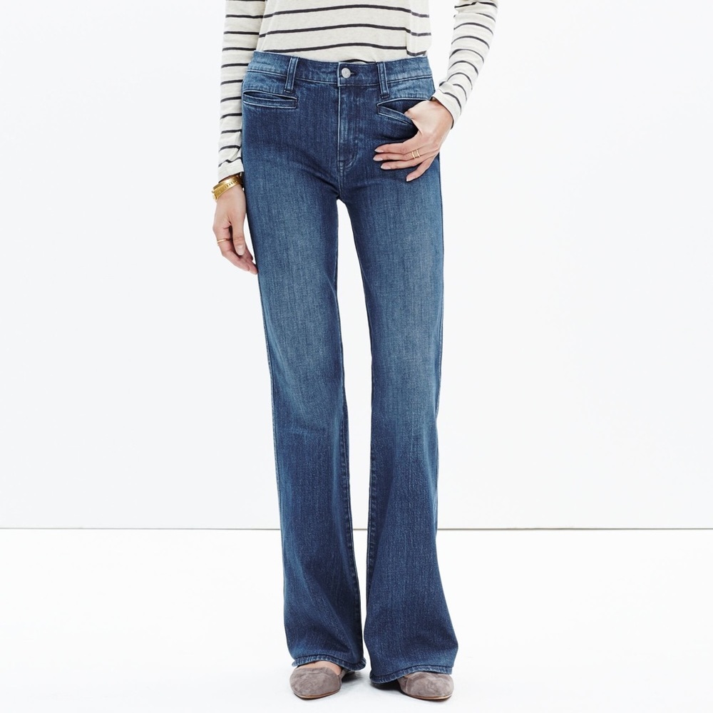 Madewell Flea Market Flare Jeans in Mersey Wash